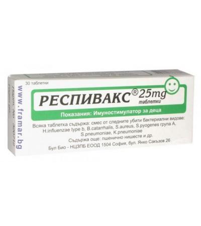 РЕСПИВАКС табл. 25 мг. * 30