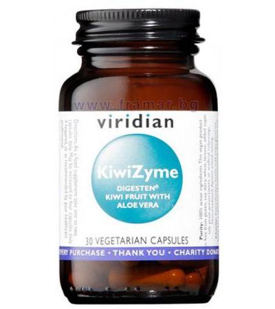 ЕНЗИМИ ОТ КИВИ + АЛОЕ ВЕРА капсули * 30 VIRIDIAN