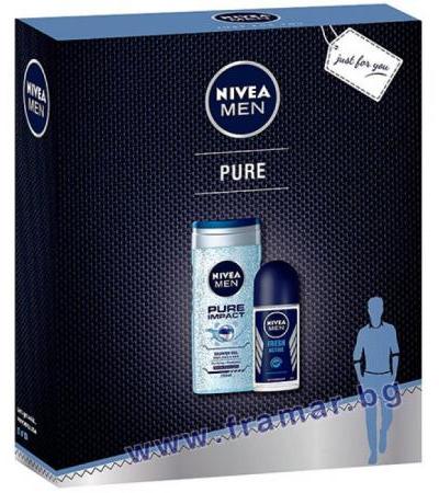 НИВЕА МЕН КОМПЛЕКТ PURE ДУШ ГЕЛ ПЮР ИМПАКТ 250 мл + ДЕЗОДОРАНТ РОЛ ОН ФРЕШ АКТИВ 50 мл