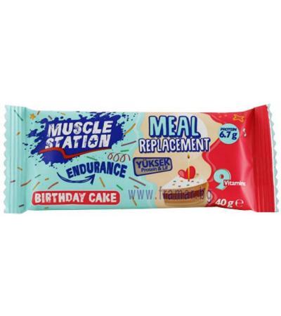 ПРОТЕИНОВ БАР MUSCLE STATION MEAL REPLACEMENT 40 гр.