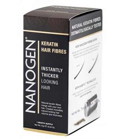 НАНОГЕН НАНОФИБРИ УЛТРА ФИНИ МИКРО НИШКИ ПРИКРИВАЩИ КОСОПАД DARK BROWN 15 гр.