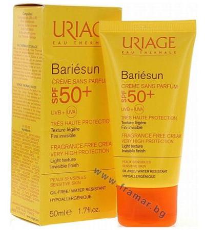УРИАЖ BARIESUN СЛЪНЦЕЗАЩИТЕН КРЕМ ЗА ЛИЦЕ SPF 50+ БЕЗ ПАРФЮМ 50 мл.