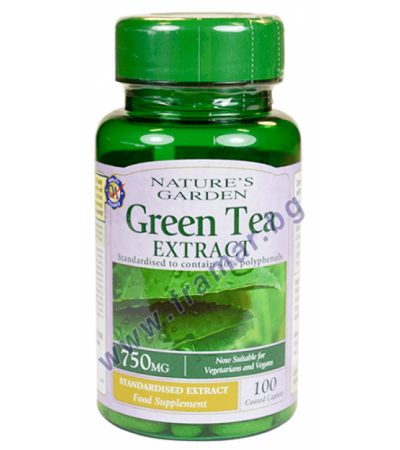 ЗЕЛЕН ЧАЙ ЕКСТРАКТ каплети 750 мг * 100 NATURE'S GARDEN