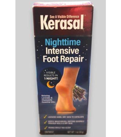 Kerasal Nighttime Intensive Foot Repair Ointment, 1 OZ